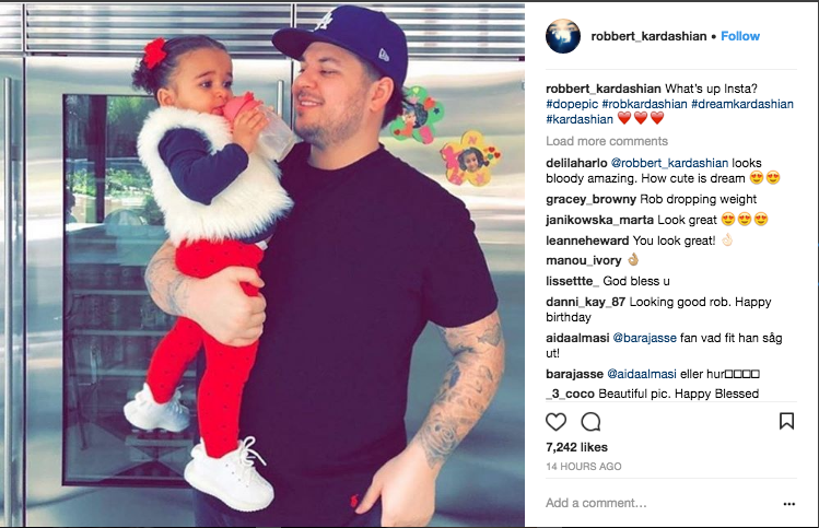 Cute baby alert! Father-daughter duo Rob and Dream Kardashian