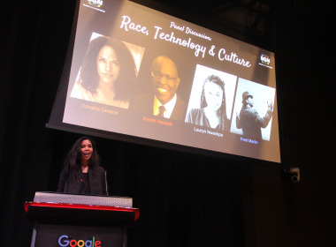 Google's head of multicultural engagement of CS in media, Daraiha Greene, leads BHM panel