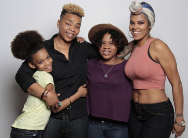 Her Wife and Kids Black Love Lesbian Family Painters Artists