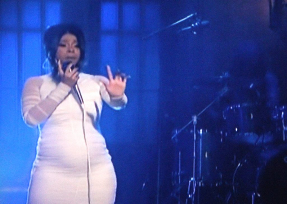 Cardi B reveals pregnancy during performance on 'SNL'