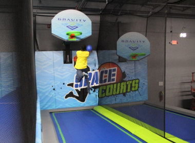 Dani and Dannah take over the grand opening of Gravity trampoline park