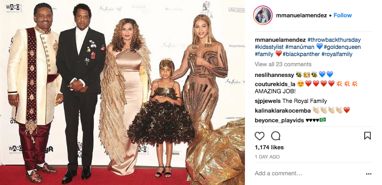 Details about Blue Ivy's stylist: Manuel Mendez