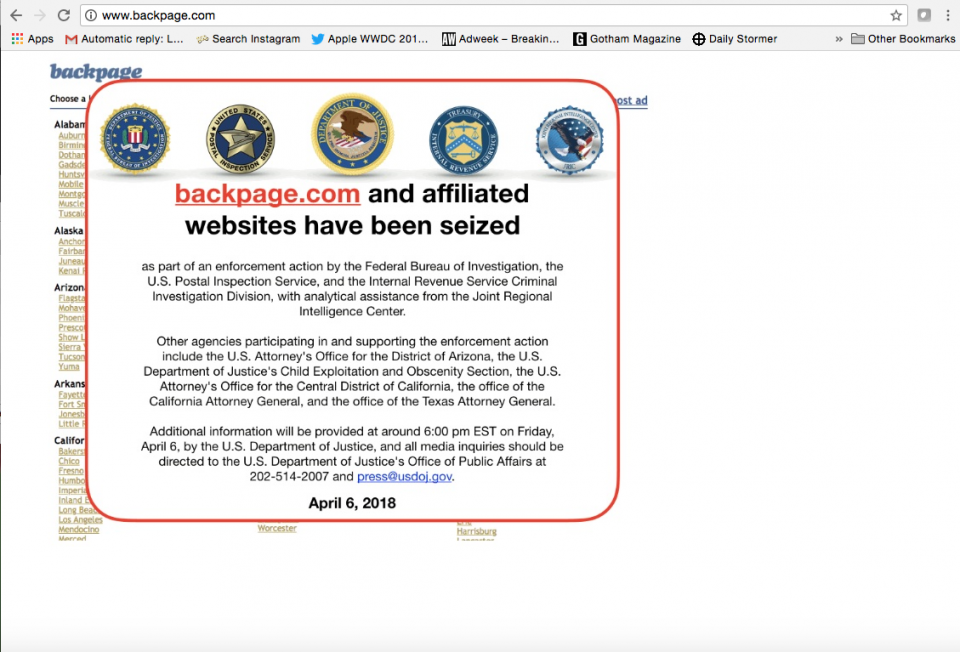 Backpage.com shut down, about damn time