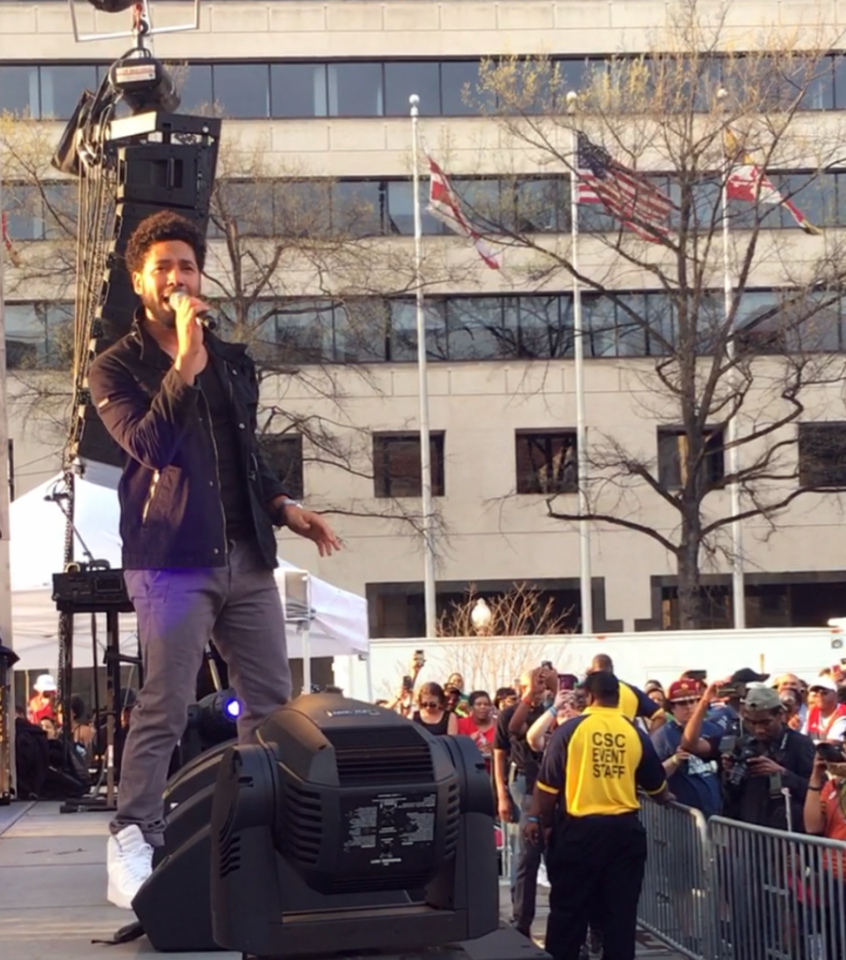 Jussie Smollett performing at DC Emancipation Day concert 2018