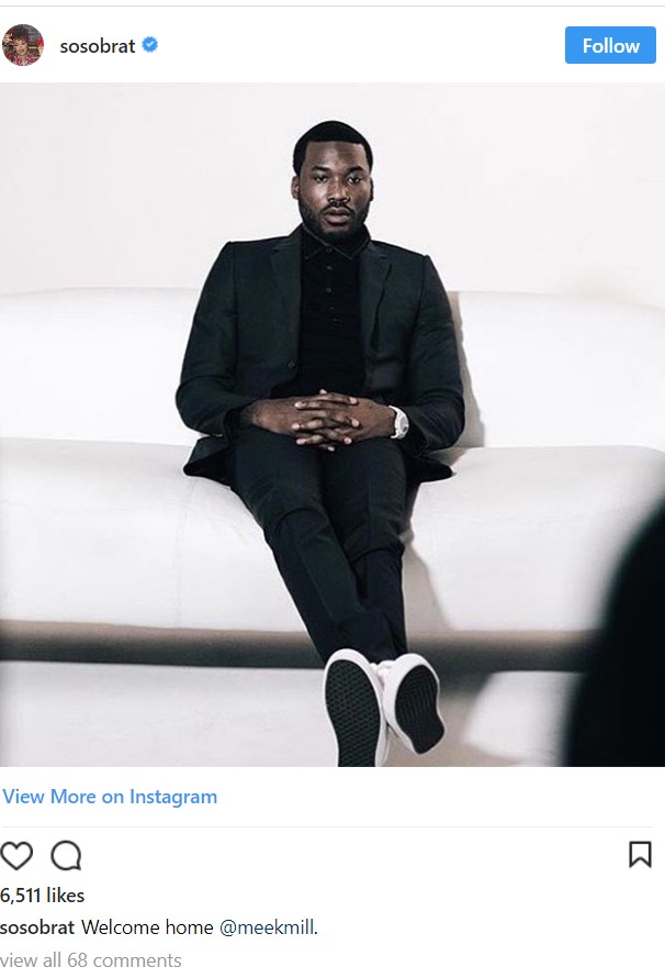 Celebrities respond to Meek Mill's release from prison