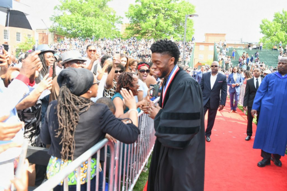 Howard University alum Chadwick Boseman returns to deliver commencement speech