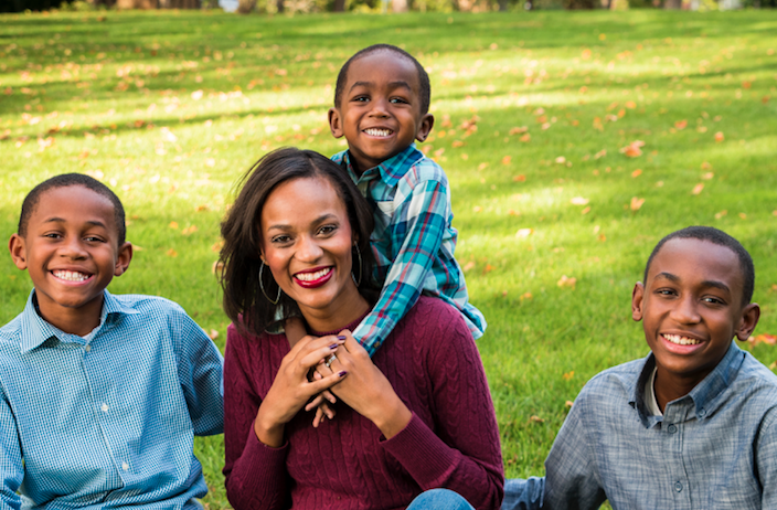 Jehava Brown and her three sons (Photo courtesy of Jehava Brown)