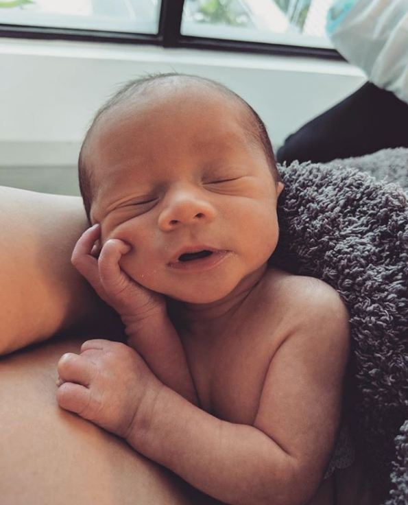 Chrissy Teigen reveals newborn son and his name
