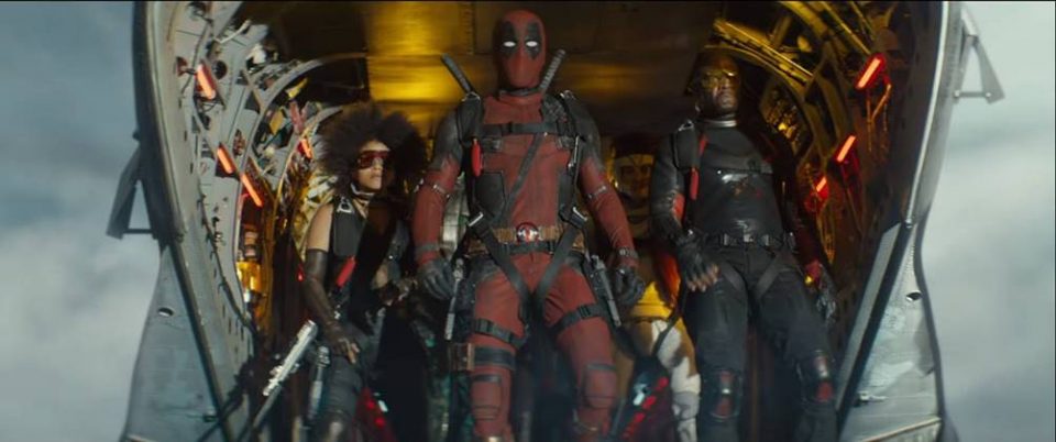 Domino, Deadpool and Bedlam in Deadpool 2 (Photo courtesy of Allied Moxy)