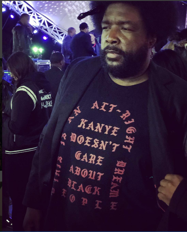 Questlove slams Kanye, wears 'Kanye doesn't care about Black people' T-shirt