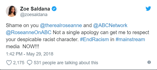 Roseanne did not want to apologize for racist rant, celebs pounce