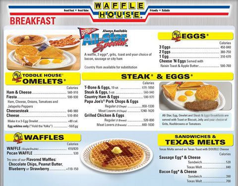 waffle house mebane nc menu