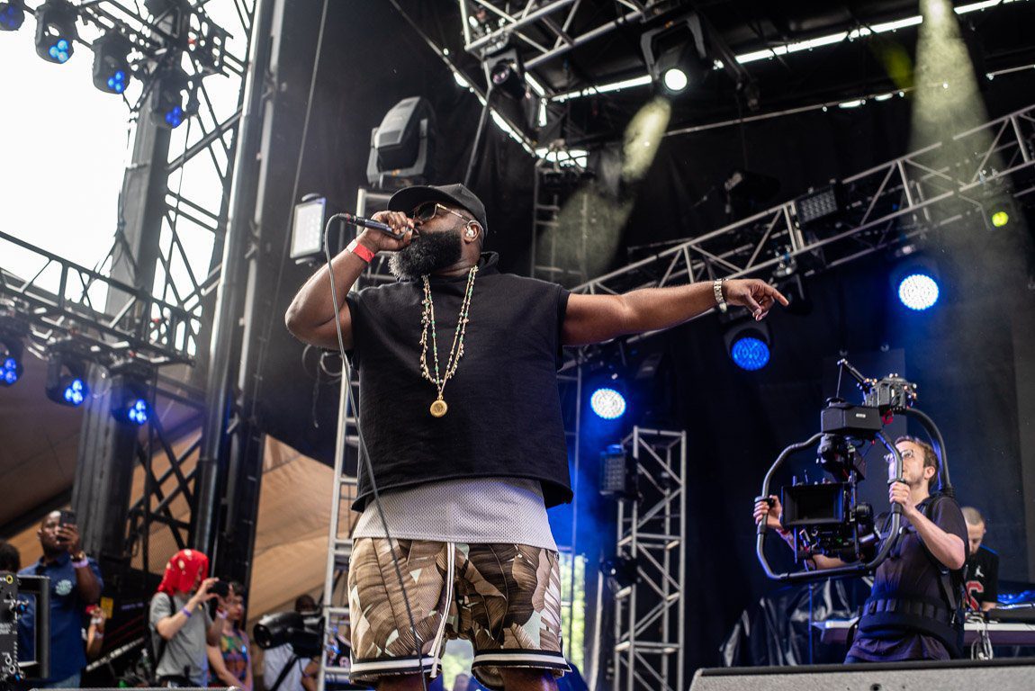 Black Thought commands the stage at the 11th Annual Roots Picnic (Photo courtesy of twitter @okayplayer)