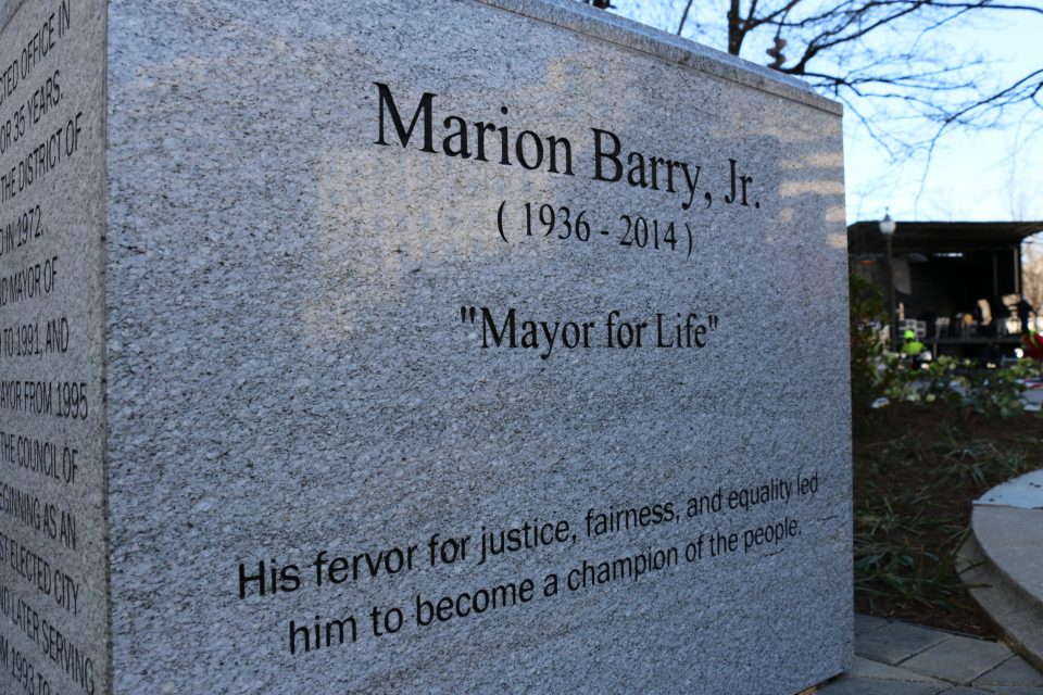 D.C. honors former Mayor Marion Barry Jr. with bronze statue