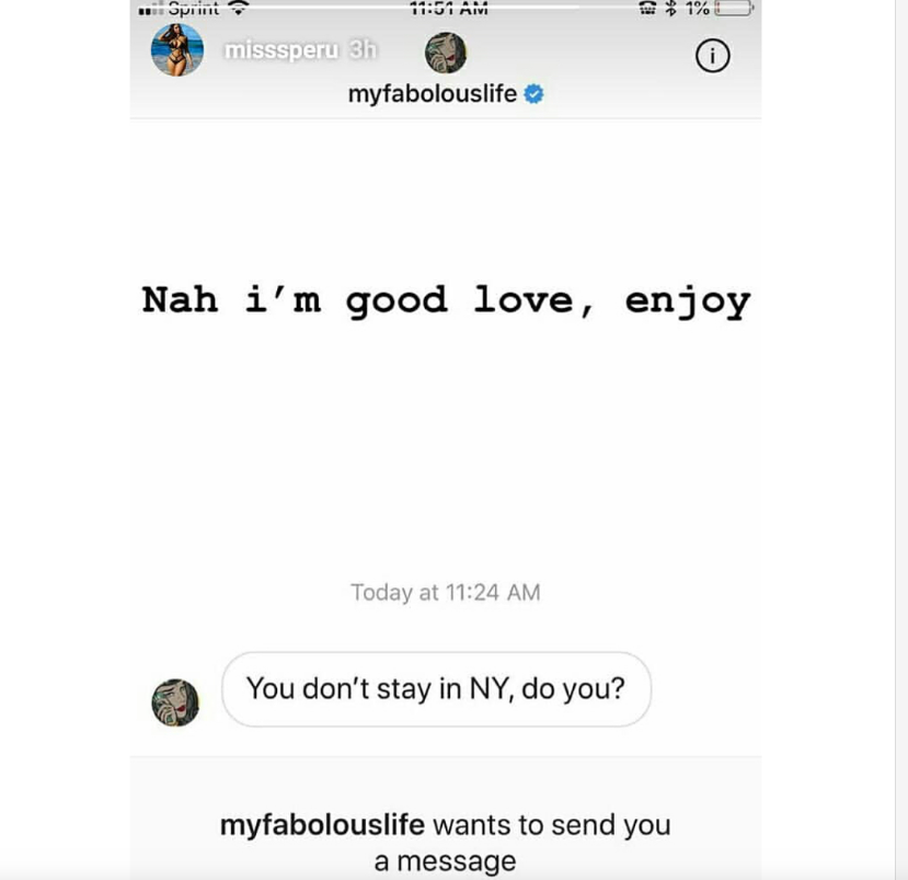 Fabolous humiliated by Instagram model after he tried to get at her on the sly