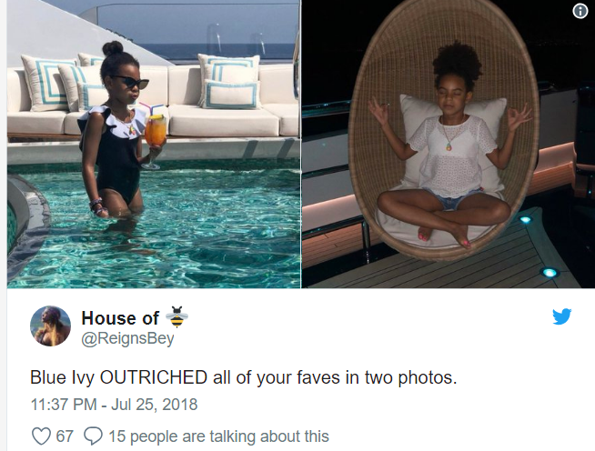 Fans fawn over Blue Ivy vacation photos