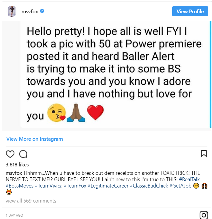 Vivica A. Fox drags Phaedra Parks for posting photo flirting with 50 Cent