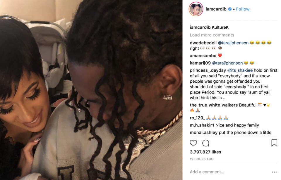 Cardi B shares a glimpse of baby Kulture