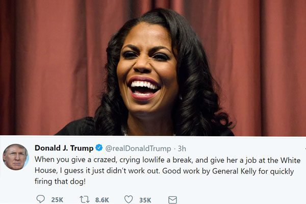 Trump disrespects Omarosa and Black women with this nasty tweet