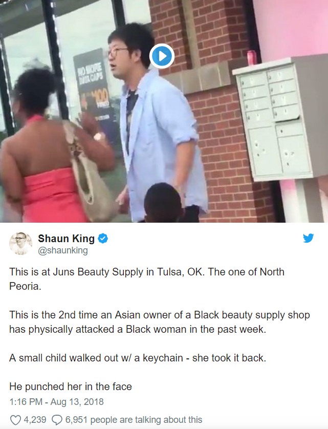 What? Asian hair store owner who punched Black woman has lines out the door