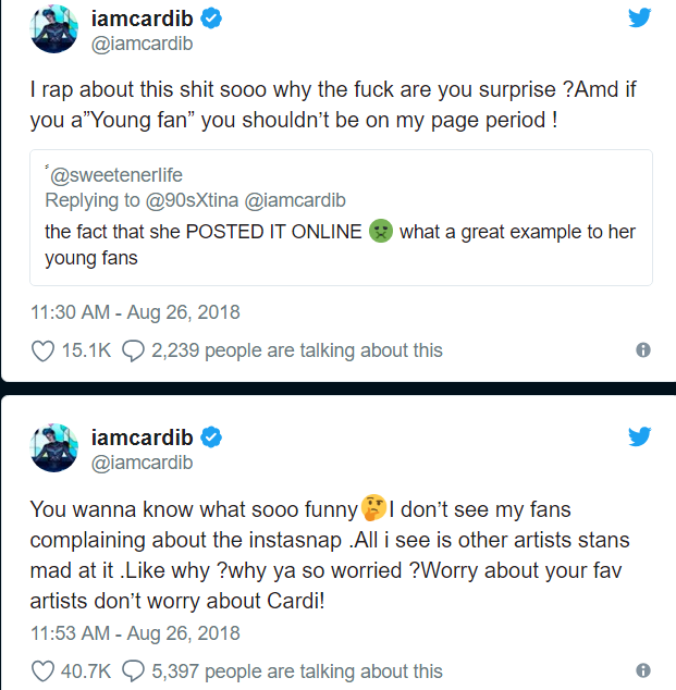 Seriously? Cardi B posts naked post-baby body and Offset pleasures her online