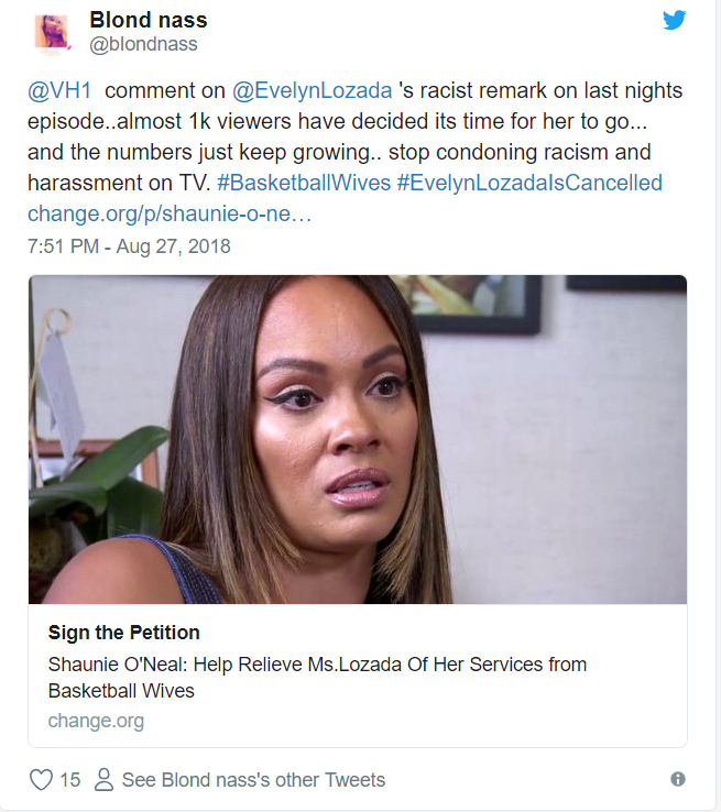 'BBWLA's' Evelyn Lozada apologizes for racist taunts, but fans want her fired