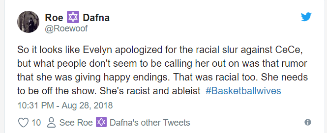 'BBWLA's' Evelyn Lozada apologizes for racist taunts, but fans want her fired
