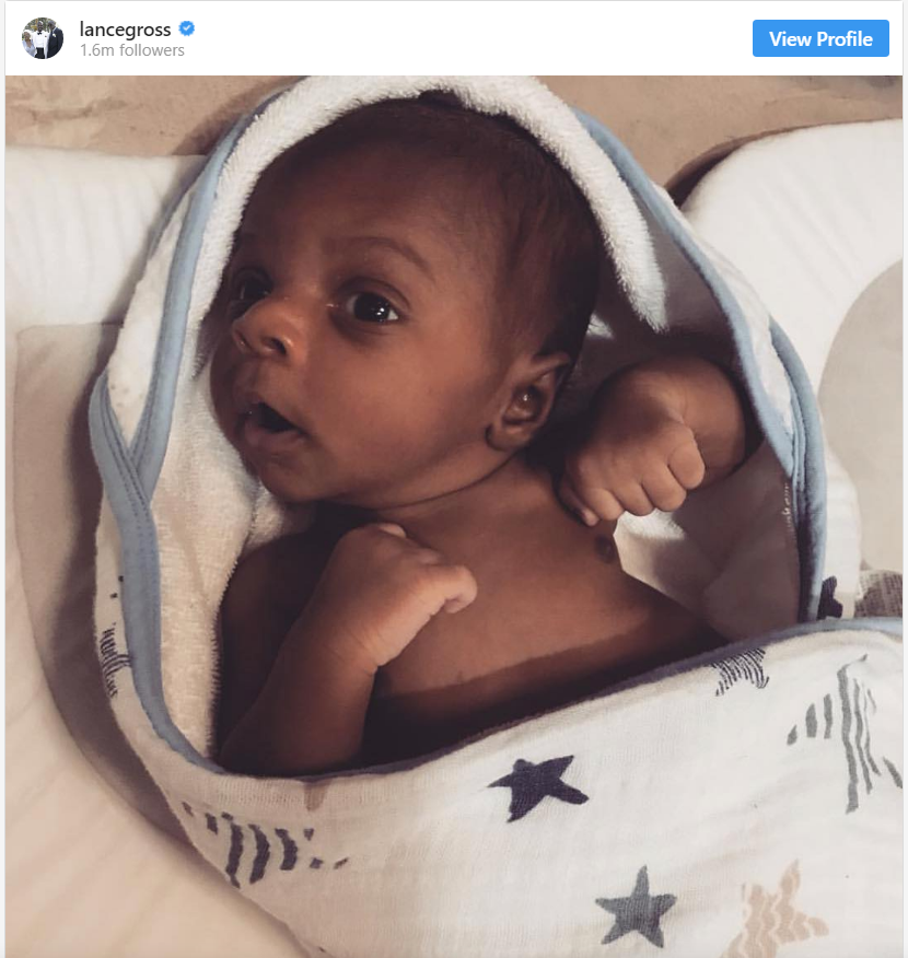 Actor Lance Gross addresses color-struck fans' comments about his infant son