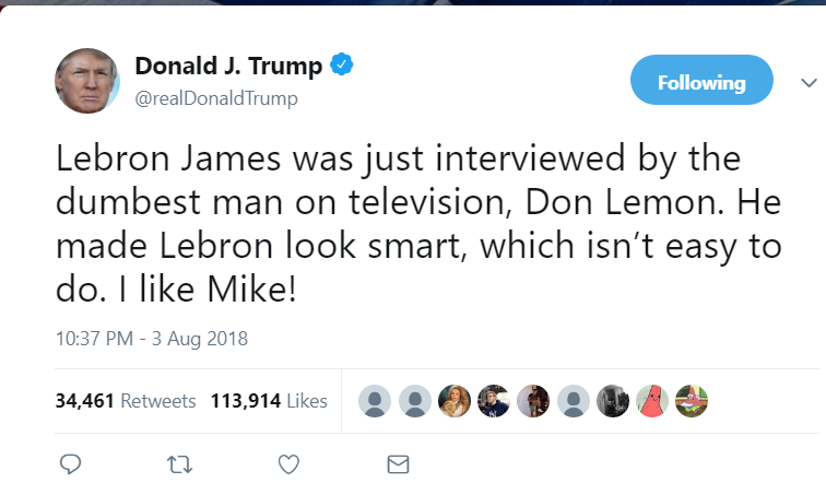 Donald Trump snaps back at LeBron James and CNN's Don Lemon's criticisms