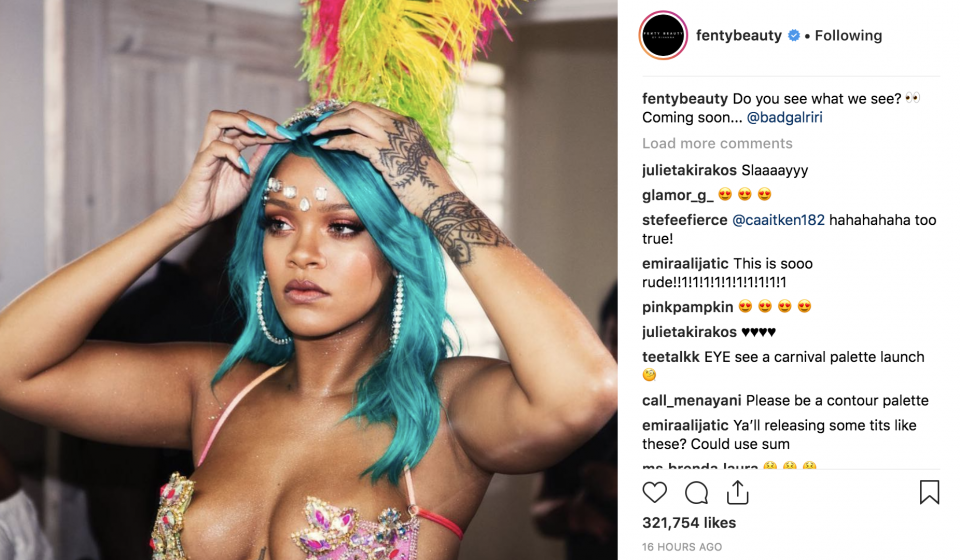 Rihanna has fans salivating for new product coming from her Fenty Beauty line