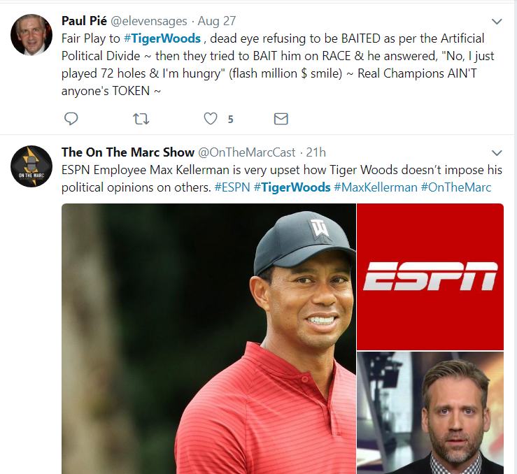 Tiger Woods' support of Donald Trump incites fierce social media debate