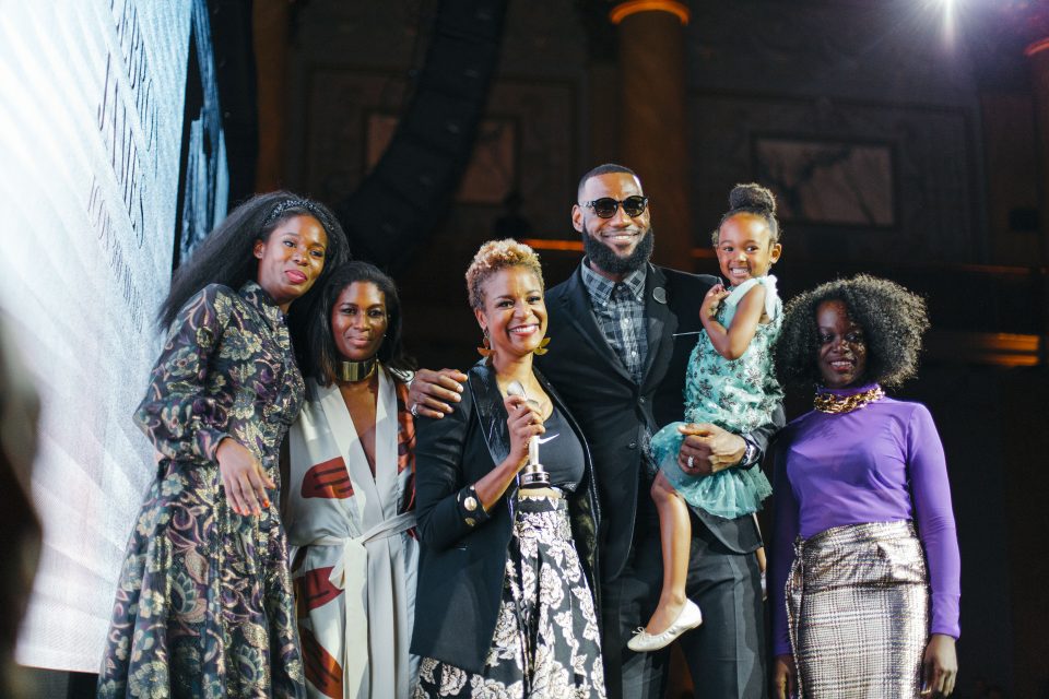 LeBron James reveals a surprise at Harlem's Fashion Row showcase