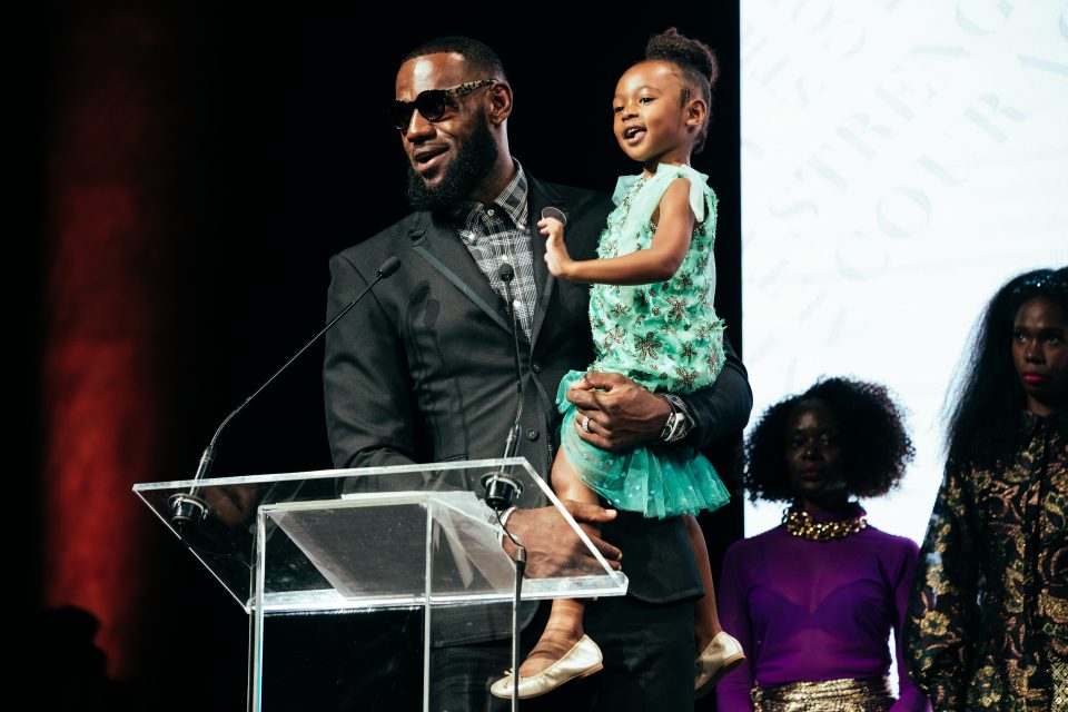 LeBron James reveals a surprise at Harlem's Fashion Row showcase