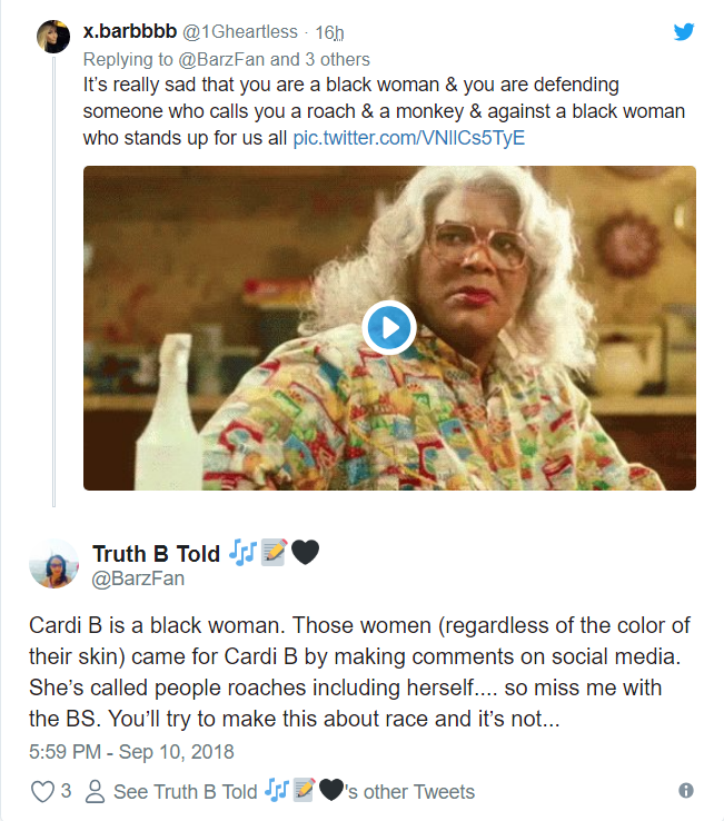 Cardi B allegedly calling dark Blacks 'roaches, monkeys' splits Twitter