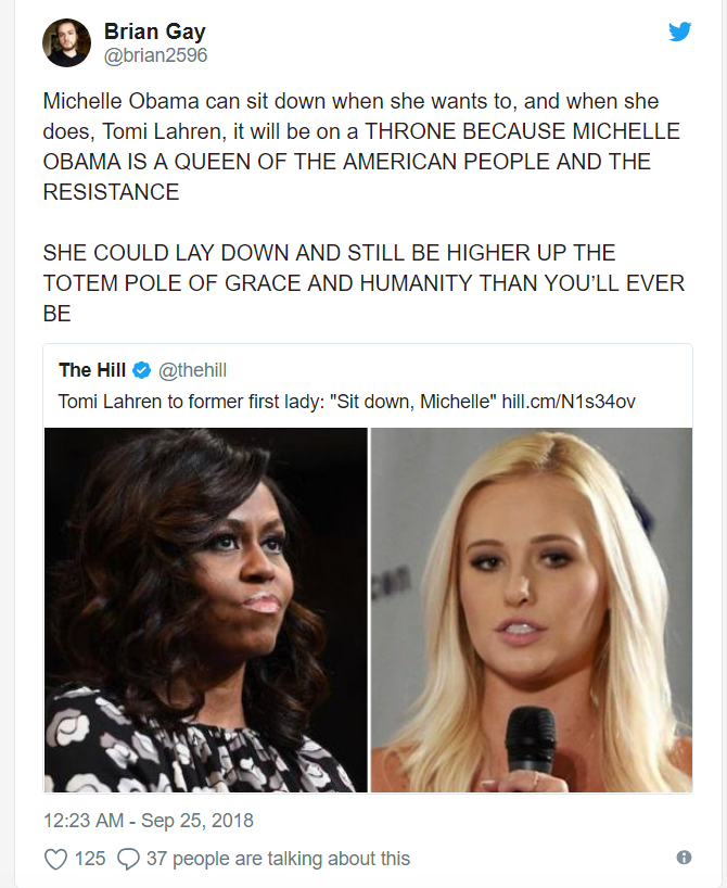 Black Twitter tells Tomi Lahren: You don't tell our Michelle Obama to sit down