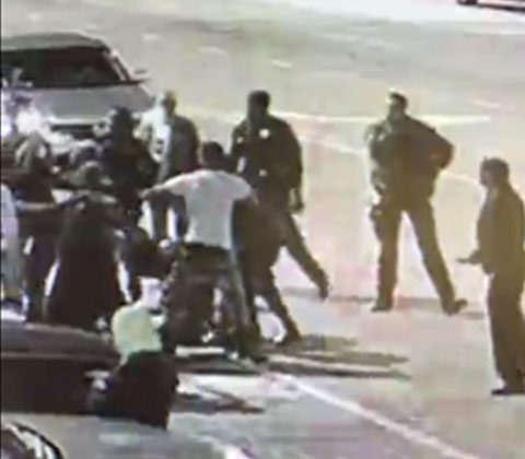Moonlighting Atlanta cops brawl with customers at popular club Boogalou (video)