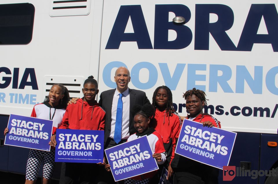 Cory Booker, Chris Tucker stump for Stacey Abrams in Atlanta