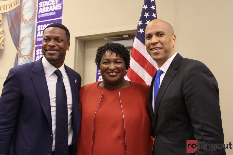 Cory Booker, Chris Tucker stump for Stacey Abrams in Atlanta