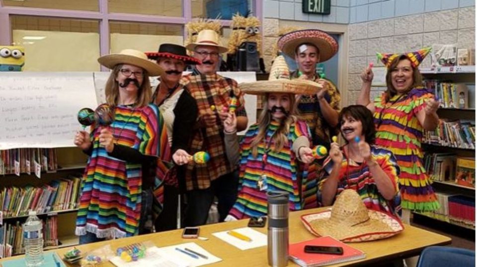 Trump's America: White teachers dress up as Mexican border walls for Halloween