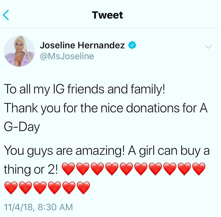 Joseline Hernandez blasted for 'begging' for money for her birthday