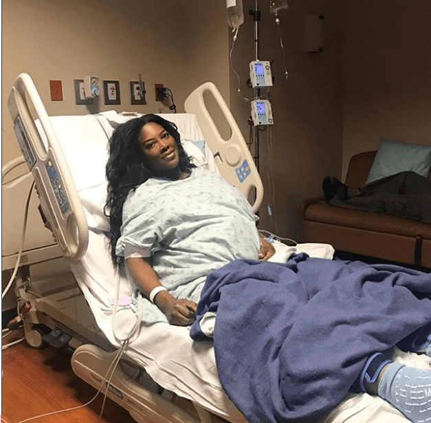 Kenya Moore gives birth to premature baby