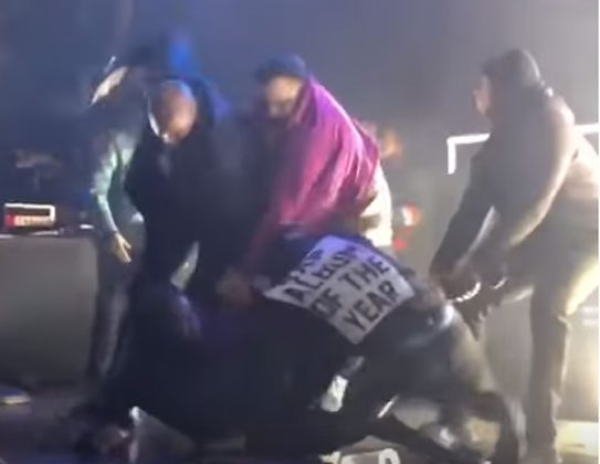 Huge fight at Pusha T concert, drinks thrown and stage rushed (video)
