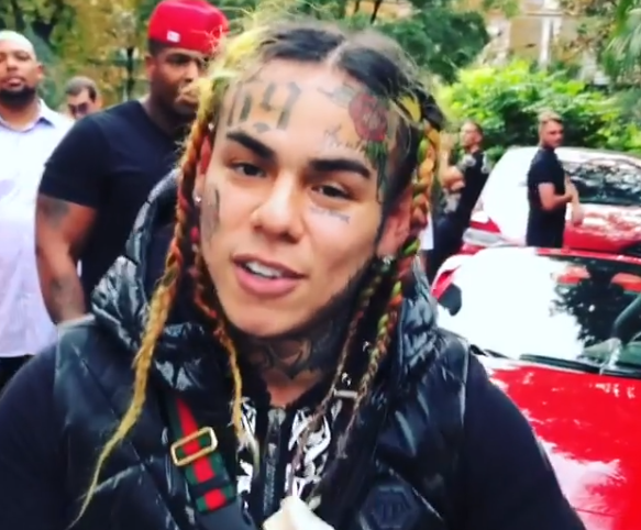 Tekashi 6ix9ine's Girlfriend, Jade, Gets His Face Tattooed Above