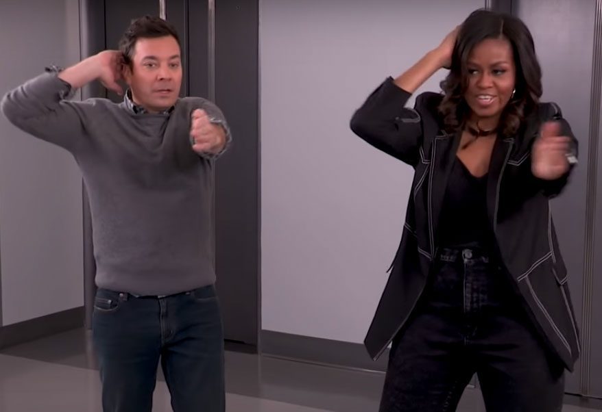 Michelle Obama throws shade at Melania, surprises tourists on 'Tonight Show'