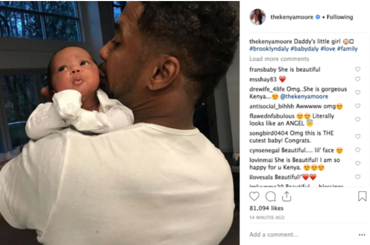 Kenya Moore shares 1st photos of her adorable baby daughter