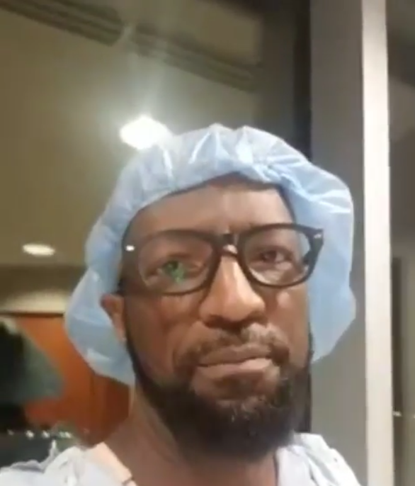 What put comedian Rickey Smiley in the hospital?
