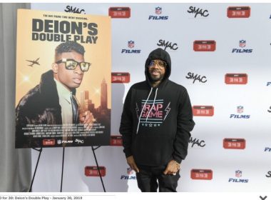 Jermaine Dupri at the world premiere of "Deion's Double Play" (Photo courtesy of ESPN)