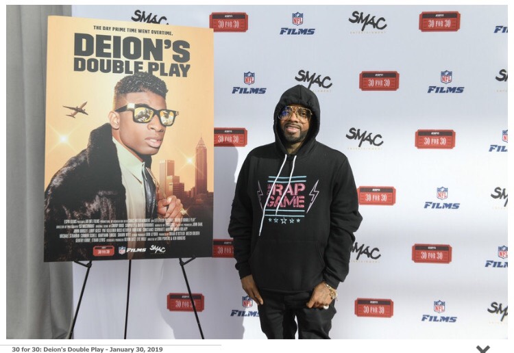 Jermaine Dupri at the world premiere of "Deion's Double Play" (Photo courtesy of ESPN)