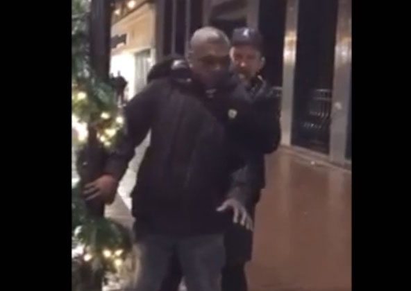 Police gently arrest White man holding Black man at knifepoint (video)