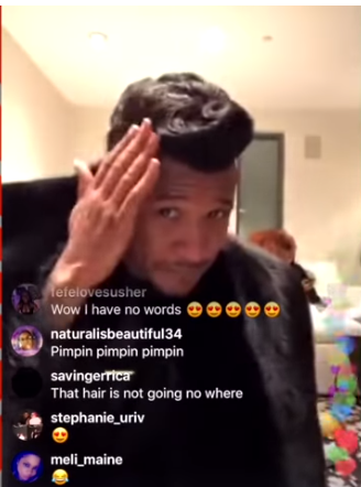 Usher shows off new perm hairstyle for 2019 (photos, video)
